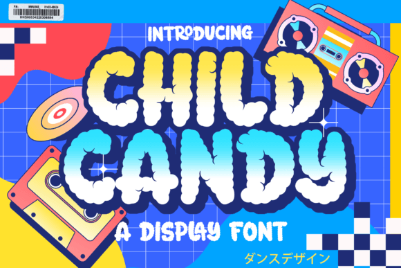 Child Candy: A City Pop Display Font for Editorial Design