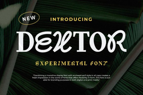 Dextor: A Display Font with Elegant Serifs and Bold Script