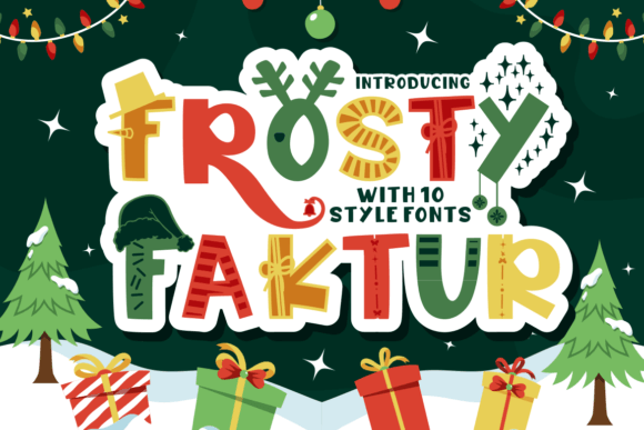 Frosty Faktur: A Christmas Display Font for Small Business Branding