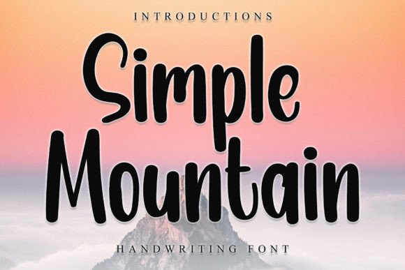 Simple Mountain Font: A Playful Display Typeface for Crafters